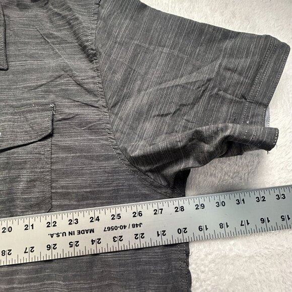 Free Planet Mens 3X Big & Tall Black/Gray Short-Sleeve Button-Up Shirt New $56 - Picture 8 of 10